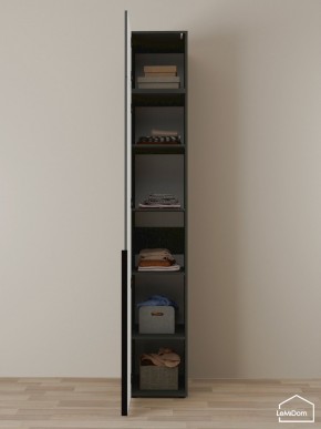 Шкаф с антресолью Linnea MHR-1A-2 2450х400х510 (Графит-М 11.1.25) в Нижневартовске - niznevartovsk.ok-mebel.com | фото 4