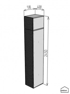 Шкаф с антресолью Linnea MHR-1A-4 2450х400х510 (ДВ-М 11.1.25) в Нижневартовске - niznevartovsk.ok-mebel.com | фото 2