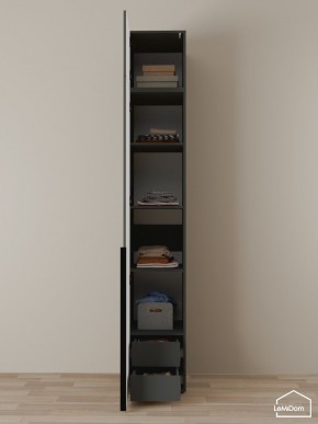 Шкаф с антресолью Linnea MHR-1A-4 2450х400х510 (Графит-М 11.1.25) в Нижневартовске - niznevartovsk.ok-mebel.com | фото 4
