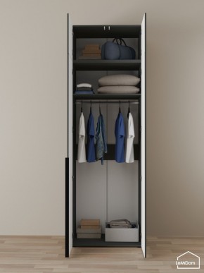 Шкаф с антресолью Linnea MHR-2A-1 2450х800х510 (Графит-М 11.1.25) в Нижневартовске - niznevartovsk.ok-mebel.com | фото 4