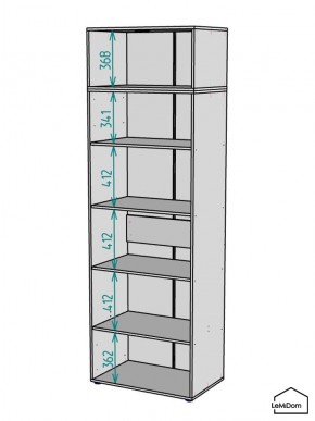 Шкаф с антресолью Linnea MHR-2A-2 2450х800х510 (ДВ-М 11.1.25) в Нижневартовске - niznevartovsk.ok-mebel.com | фото 3