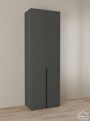 Шкаф с антресолью Linnea MHR-2A-2 2450х800х510 (Графит-М 11.1.25) в Нижневартовске - niznevartovsk.ok-mebel.com | фото