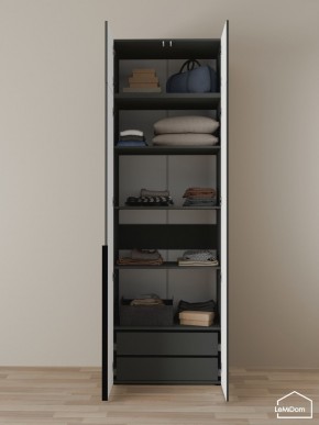 Шкаф с антресолью Linnea MHR-2A-3 2450х800х510 (Графит-М 11.1.25) в Нижневартовске - niznevartovsk.ok-mebel.com | фото 5