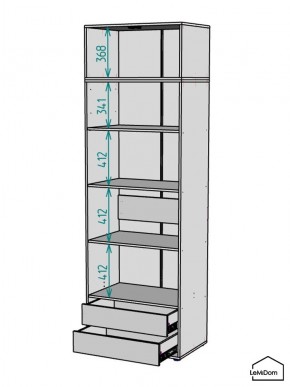 Шкаф с антресолью Linnea MHR-2A-4 2450х800х510 (ДВ-М 11.1.25) в Нижневартовске - niznevartovsk.ok-mebel.com | фото 3