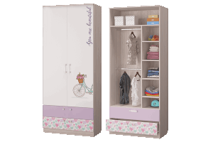 Шкаф для одежды с 2 ящиками Адель в Нижневартовске - niznevartovsk.ok-mebel.com | фото