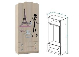 Шкаф для одежды с ящиками Париж в Нижневартовске - niznevartovsk.ok-mebel.com | фото