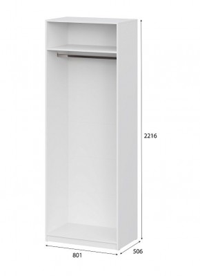 Шкаф ШК-5 (800) Белый текстурный в Нижневартовске - niznevartovsk.ok-mebel.com | фото 4
