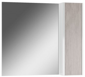 Шкаф-зеркало Uno 80 Дуб серый левый/правый Домино (DU1504HZ) в Нижневартовске - niznevartovsk.ok-mebel.com | фото 1