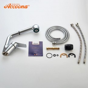 Смеситель для кухни Accoona A5410 с вытягивающейся лейкой в Нижневартовске - niznevartovsk.ok-mebel.com | фото 3