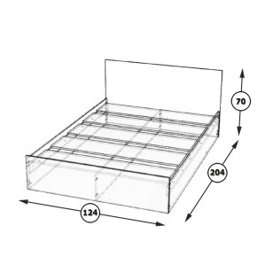 Стандарт Кровать 1200, цвет дуб сонома, ШхГхВ 123,5х203,5х70 см., сп.м. 1200х2000 мм., без матраса, основание есть в Нижневартовске - niznevartovsk.ok-mebel.com | фото