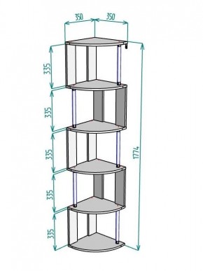 Стеллаж Maria S113-MA (Белый) в Нижневартовске - niznevartovsk.ok-mebel.com | фото 3