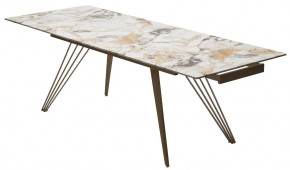 Стол ACERRA NEW 160 GLOSS GRAND JADE SOLID CERAMIC/ каркас цвета шампань, ®DISAUR в Нижневартовске - niznevartovsk.ok-mebel.com | фото 10