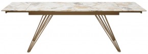 Стол ACERRA NEW 160 GLOSS GRAND JADE SOLID CERAMIC/ каркас цвета шампань, ®DISAUR в Нижневартовске - niznevartovsk.ok-mebel.com | фото 11