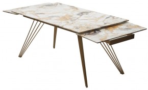 Стол ACERRA NEW 160 GLOSS GRAND JADE SOLID CERAMIC/ каркас цвета шампань, ®DISAUR в Нижневартовске - niznevartovsk.ok-mebel.com | фото 13