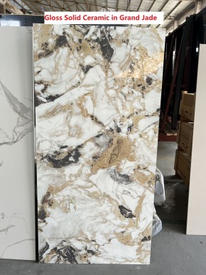Стол ACERRA NEW 160 GLOSS GRAND JADE SOLID CERAMIC/ каркас цвета шампань, ®DISAUR в Нижневартовске - niznevartovsk.ok-mebel.com | фото 6