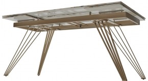 Стол ACERRA NEW 160 GLOSS GRAND JADE SOLID CERAMIC/ каркас цвета шампань, ®DISAUR в Нижневартовске - niznevartovsk.ok-mebel.com | фото 9