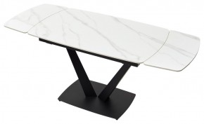 Стол ALATRI 120 MATT WHITE MARBLE SOLID CERAMIC / BLACK, ®DISAUR в Нижневартовске - niznevartovsk.ok-mebel.com | фото 4