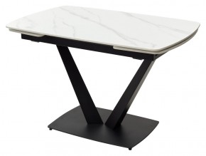 Стол ALATRI 120 MATT WHITE MARBLE SOLID CERAMIC / BLACK, ®DISAUR в Нижневартовске - niznevartovsk.ok-mebel.com | фото 7
