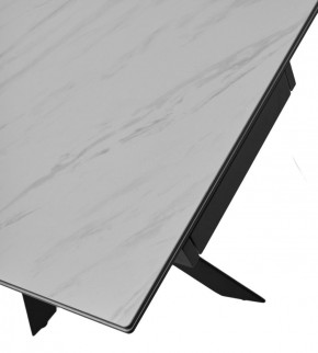 Стол BELLUNO 160 MARBLES KL-99 Белый мрамор матовый, итальянская керамика/ черный каркас, ®DISAUR в Нижневартовске - niznevartovsk.ok-mebel.com | фото 6