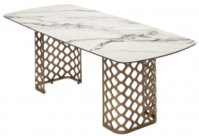 Стол CHIAVARI 220 KL-188 Контрастный мрамор матовый, итальянская керамика / Шампань, ®DISAUR в Нижневартовске - niznevartovsk.ok-mebel.com | фото 7