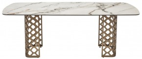 Стол CHIAVARI 220 KL-188 Контрастный мрамор матовый, итальянская керамика / Шампань, ®DISAUR в Нижневартовске - niznevartovsk.ok-mebel.com | фото 8