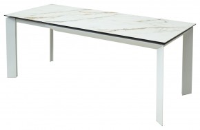 Стол CREMONA 160 KL-188 Контрастный мрамор / белый каркас, ®DISAUR в Нижневартовске - niznevartovsk.ok-mebel.com | фото 3