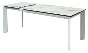 Стол CREMONA 160 KL-188 Контрастный мрамор / белый каркас, ®DISAUR в Нижневартовске - niznevartovsk.ok-mebel.com | фото 6
