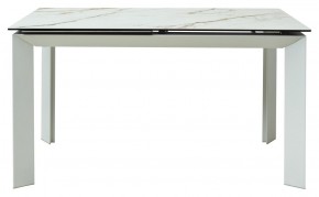 Стол CREMONA 180 KL-188 Контрастный мрамор матовый, итальянская керамика/ белый каркас, ®DISAUR в Нижневартовске - niznevartovsk.ok-mebel.com | фото 2