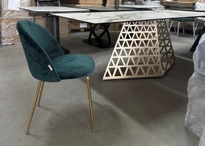 Стол ENNA 220 KL-188 Контрастный мрамор матовый, итальянская керамика/ каркас цвета шампань, ®DISAUR в Нижневартовске - niznevartovsk.ok-mebel.com | фото 7