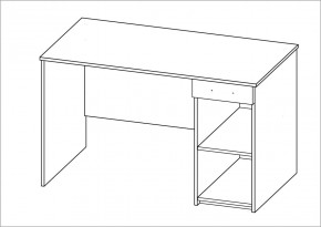 Стол КАСТОР письменный с одной тумбой и одним ящиком, цвет Дуб Сонома в Нижневартовске - niznevartovsk.ok-mebel.com | фото 3