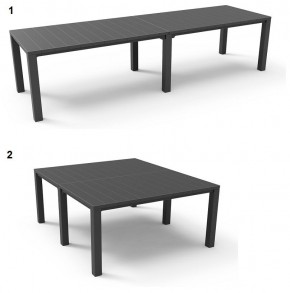 Стол раскладной Джули (Julie Double table 2 configurations) Графит в Нижневартовске - niznevartovsk.ok-mebel.com | фото
