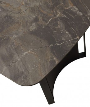 Стол RASMUS 160 KL-80 Серый мрамор, итальянская керамика / черный каркас, ®DISAUR в Нижневартовске - niznevartovsk.ok-mebel.com | фото 9