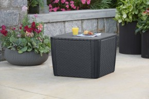 Стол-сундук Лузон Плюс (Luzon Plus Flat Wicker), графит в Нижневартовске - niznevartovsk.ok-mebel.com | фото