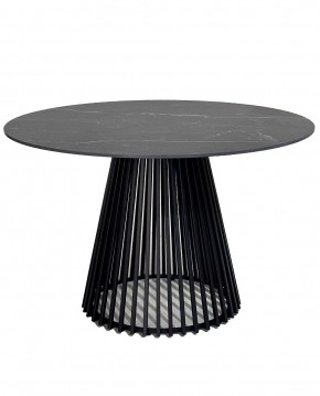 Стол TERNI 120 MATT BLACK MARBLE SOLID CERAMIC Черный мрамор матовый, керамика /Черн.каркас, ®DISAUR в Нижневартовске - niznevartovsk.ok-mebel.com | фото 3