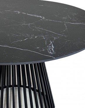 Стол TERNI 120 MATT BLACK MARBLE SOLID CERAMIC Черный мрамор матовый, керамика /Черн.каркас, ®DISAUR в Нижневартовске - niznevartovsk.ok-mebel.com | фото 4