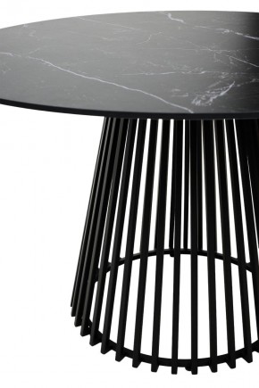 Стол TERNI 120 MATT BLACK MARBLE SOLID CERAMIC Черный мрамор матовый, керамика /Черн.каркас, ®DISAUR в Нижневартовске - niznevartovsk.ok-mebel.com | фото 5