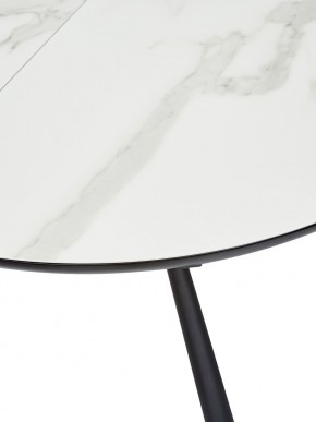 Стол VOLAND BIANCO TL-45 испанская керамика/ BLACK "белый мрамор" М-City в Нижневартовске - niznevartovsk.ok-mebel.com | фото 2