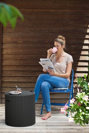 Столик-холодильник Кул-Стул (Cool stool) графит в Нижневартовске - niznevartovsk.ok-mebel.com | фото