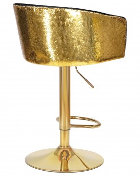 Стул барный DOBRIN DARCY GOLD SHINY, черный велюр с золотыми пайетками в Нижневартовске - niznevartovsk.ok-mebel.com | фото 4