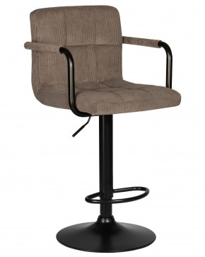 Стул барный DOBRIN KRUGER ARM BLACK, какао вельвет (LAR-E2041-05) в Нижневартовске - niznevartovsk.ok-mebel.com | фото