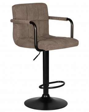 Стул барный DOBRIN KRUGER ARM BLACK, какао вельвет (LAR-E2041-05) в Нижневартовске - niznevartovsk.ok-mebel.com | фото 2