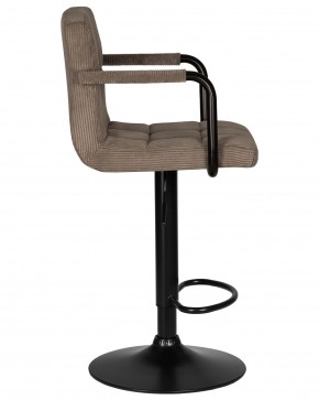 Стул барный DOBRIN KRUGER ARM BLACK, какао вельвет (LAR-E2041-05) в Нижневартовске - niznevartovsk.ok-mebel.com | фото 3