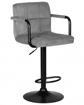 Стул барный DOBRIN KRUGER ARM BLACK, серый вельвет (LAR-E2041-25) в Нижневартовске - niznevartovsk.ok-mebel.com | фото