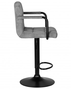 Стул барный DOBRIN KRUGER ARM BLACK, серый вельвет (LAR-E2041-25) в Нижневартовске - niznevartovsk.ok-mebel.com | фото 3