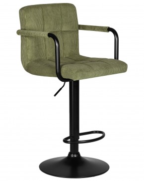 Стул барный DOBRIN KRUGER ARM BLACK, зеленый вельвет (LAR-E2041-7) в Нижневартовске - niznevartovsk.ok-mebel.com | фото 2