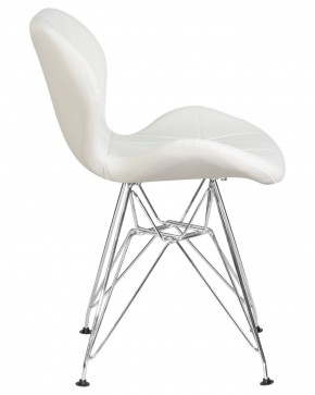 Стул обеденный DOBRIN BUTTERFLY CHROME, ножки хром, цвет белый в Нижневартовске - niznevartovsk.ok-mebel.com | фото 3
