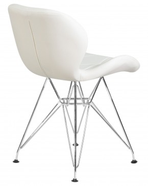 Стул обеденный DOBRIN BUTTERFLY CHROME, ножки хром, цвет белый в Нижневартовске - niznevartovsk.ok-mebel.com | фото 4