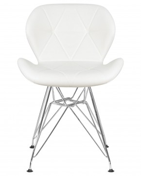 Стул обеденный DOBRIN BUTTERFLY CHROME, ножки хром, цвет белый в Нижневартовске - niznevartovsk.ok-mebel.com | фото 6