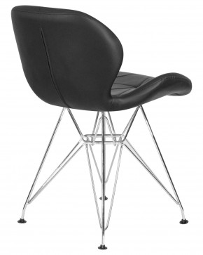 Стул обеденный DOBRIN BUTTERFLY CHROME, ножки хром, цвет чёрный в Нижневартовске - niznevartovsk.ok-mebel.com | фото 4