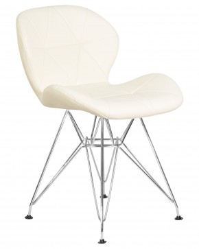 Стул обеденный DOBRIN BUTTERFLY CHROME, ножки хром, цвет кремовый в Нижневартовске - niznevartovsk.ok-mebel.com | фото 2